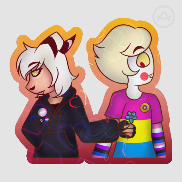 RodeoApple Colored Edge Die Cut Stickers