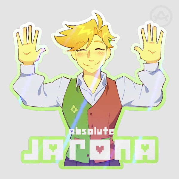 Flowery "Absolute Jarona" [Deltarune] - Die Cut Stickers