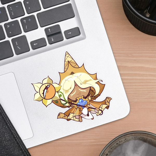 COOKIE RUN KINGDOM | Pure Vanilla Cookie Vinyl Weatherproof Sticker Clear Back