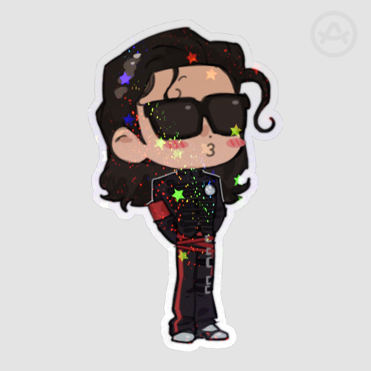 MJ 1990 holographic sticker