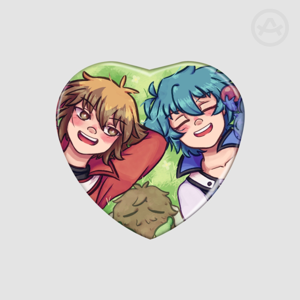 Heart Shape Holographic Badges Spiritshipping