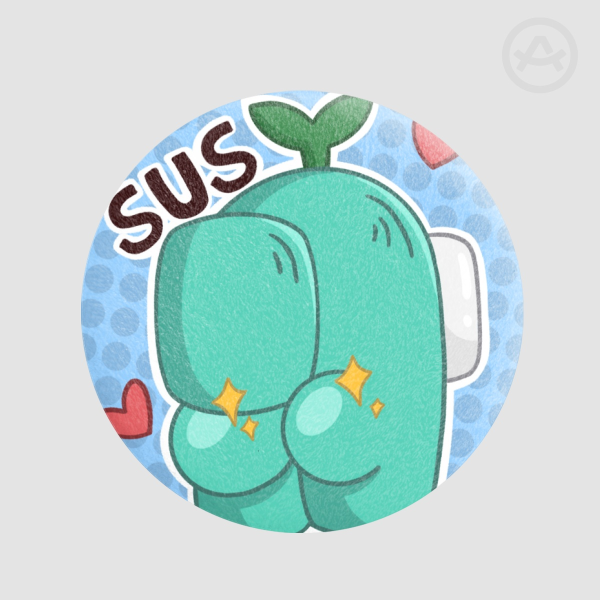 Among Us Plush Badge