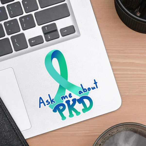 DISSABILITY AWARENESS Polycystic Kidney Disease PKD Vinyl Weatherproof Sticker Clear Back