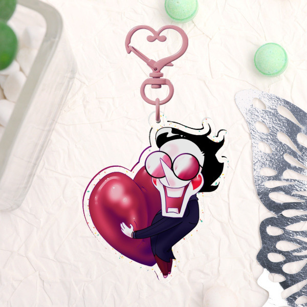 UNDERTALE | Spamton Glitter Double-Sided Acrylic Charm Clear