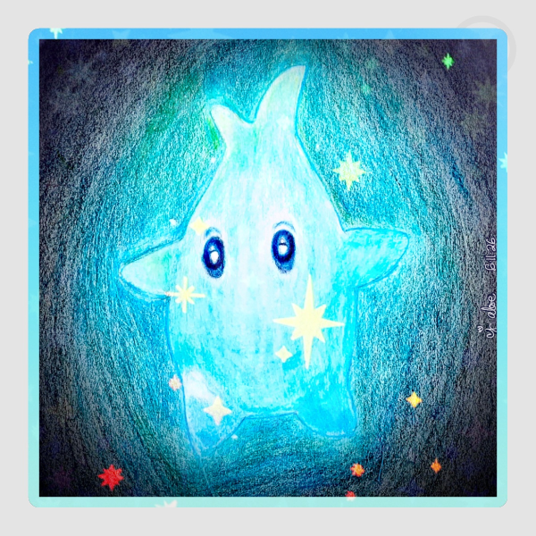 Star Child - Colored Edge Die Cut Sticker by CJ Aloe Art, 3.5x3.5in.