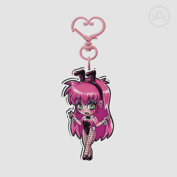 Pink Punk Acrylic Keychains