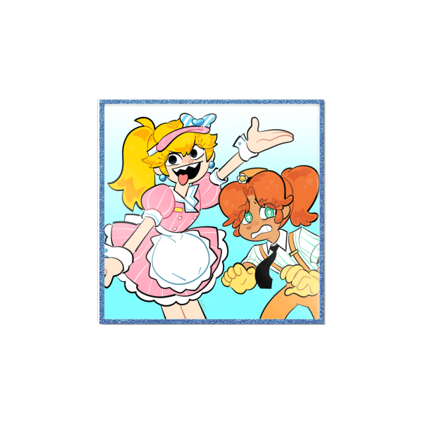 Peach & Daisy "Mesmerizer" - Clear Acrylic Art Boards - 3.93" x3.93" (100x100mm), Blue