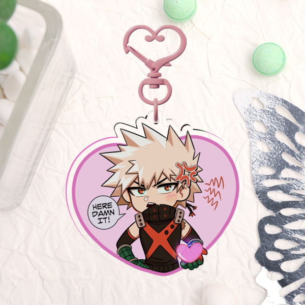 Heart Bakugo Acrylic Keychain