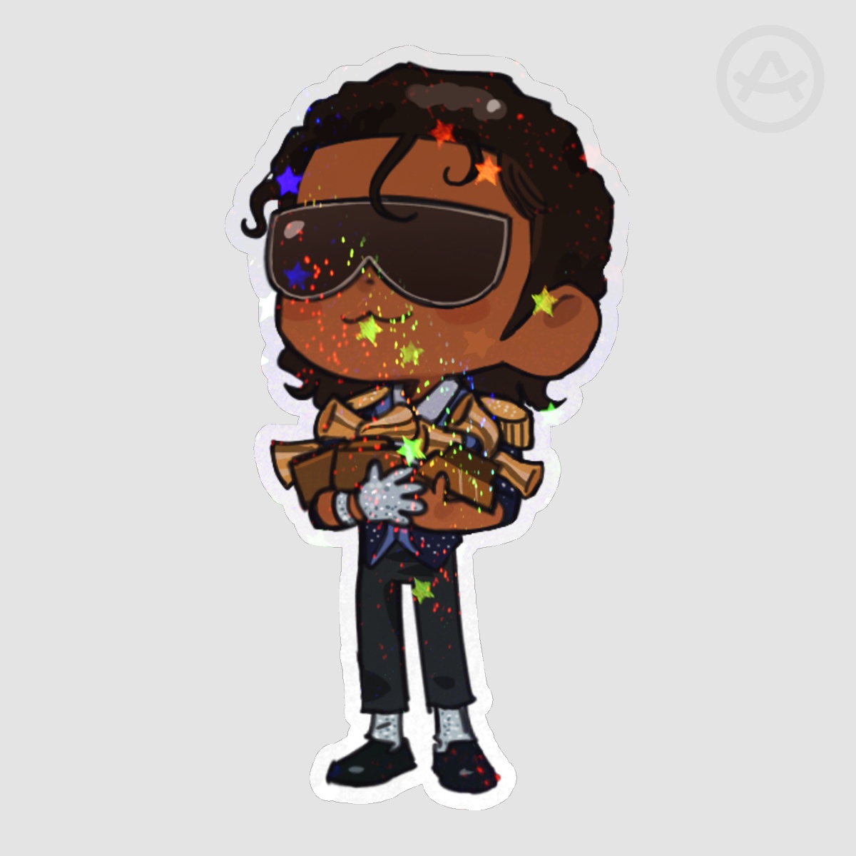 MJ Grammy Awards holographic sticker