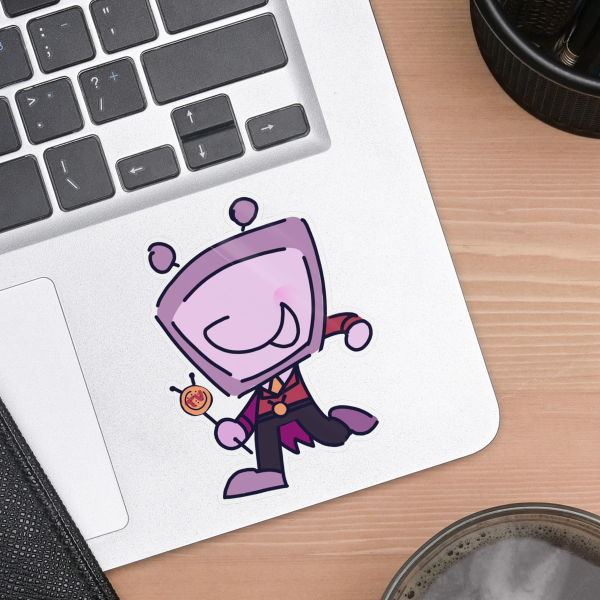 DELTARUNE | Tenna Vinyl Weatherproof Sticker Clear Back