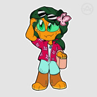Summertime Quincy Die Cut Sticker