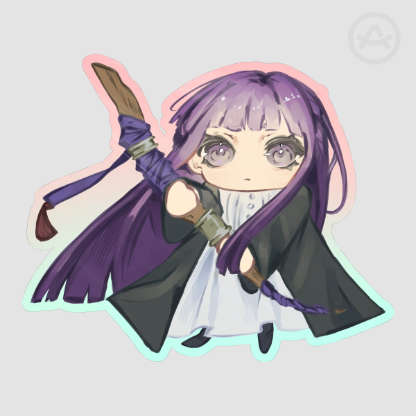 Chibi Fern Glossy Sticker • Frieren: Beyond Journey's End