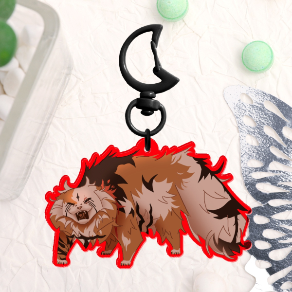 WARRIOR CATS | Mapleshade Double-Sided Acrylic Charm Red