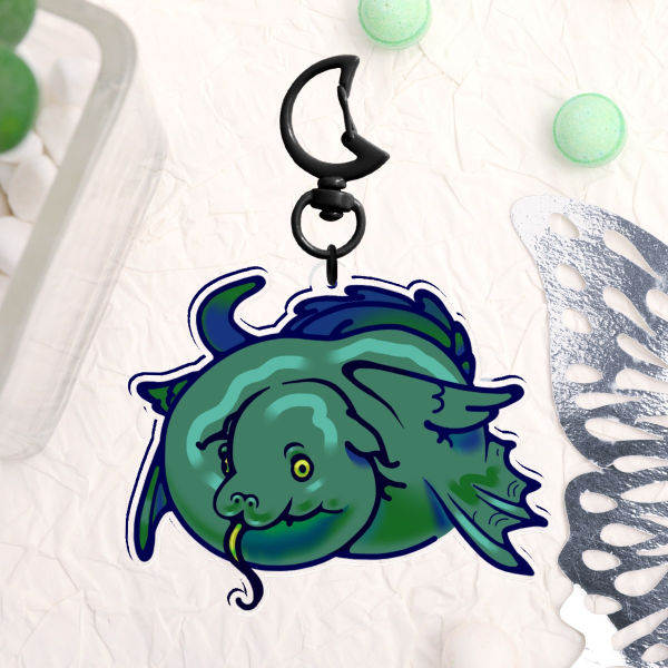 DEMON | Leviathan Double-Sided Acrylic Charm Clear