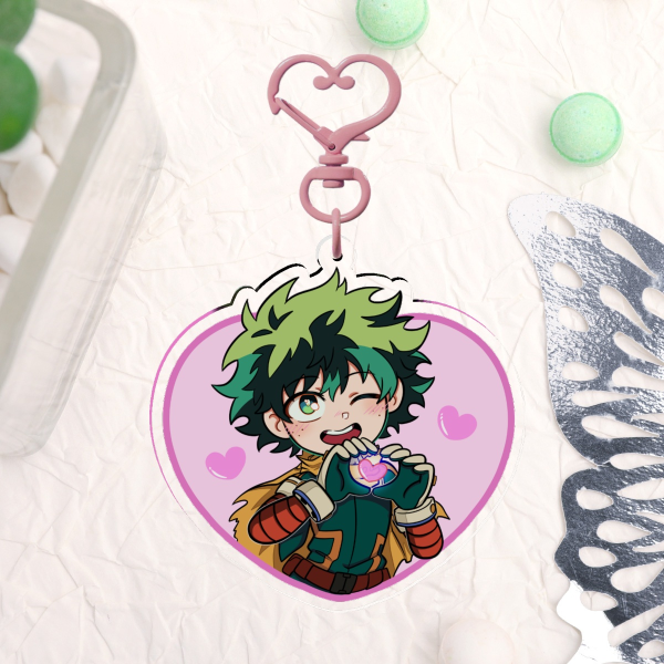 Heart Deku Acrylic Keychain