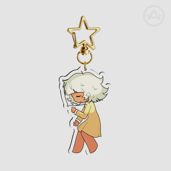 Sleeping Aniela Clear Acrylic Keychain (no bed)