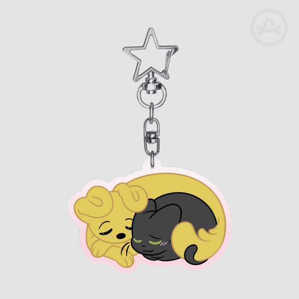 Lemon and Kiwi sleeping Keychain