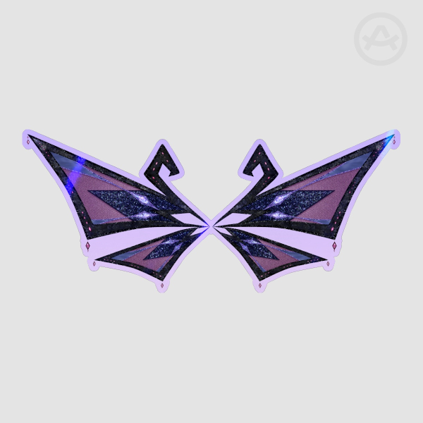 Enchantix Dark Dragon Flame Fairy Wings - Holographic Sticker