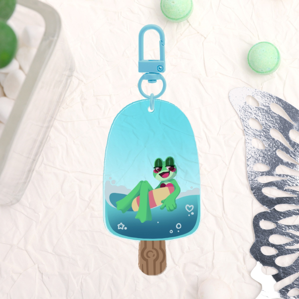 Ribbit Popsicle Keychain