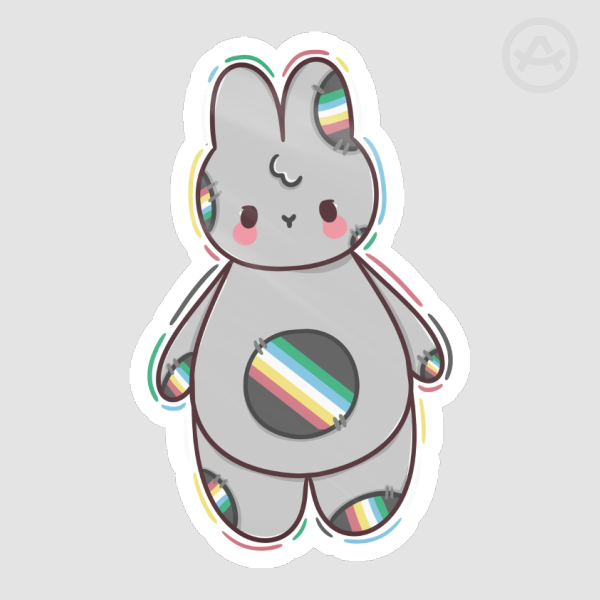 Disability Pride Bunny Die Cut Sticker