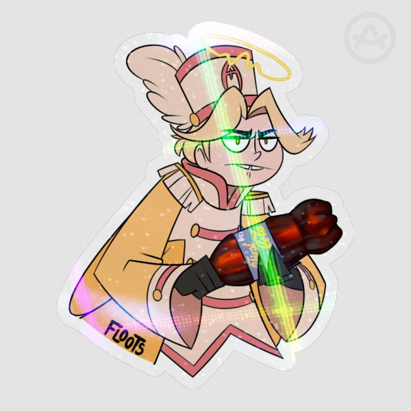 Hazbin Hotel - Abel Cola Bonk Cross Holo Sticker