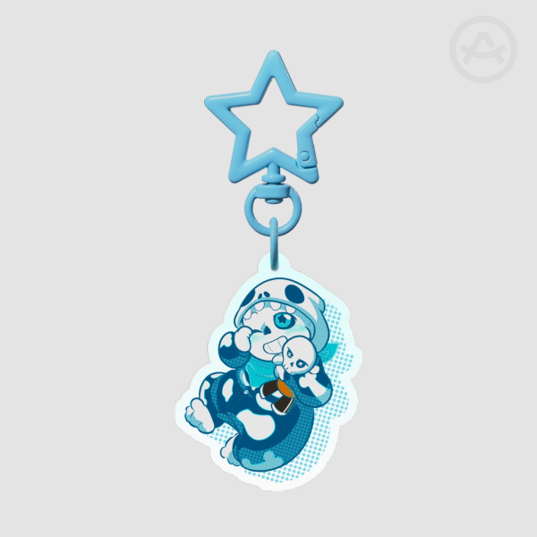 Undertale/underswap Blue Sans Acrylic Keychain