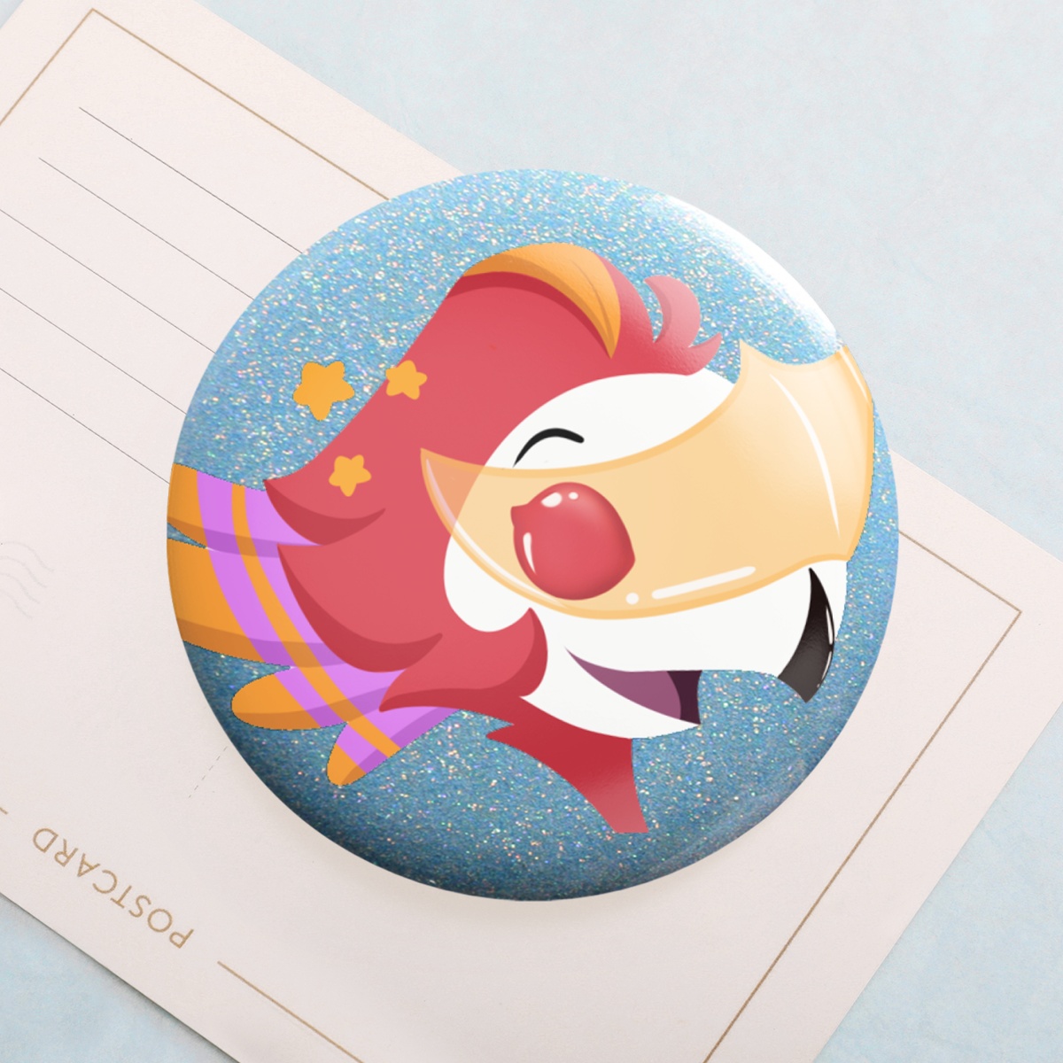 Chibi Vassago Holographic Badge