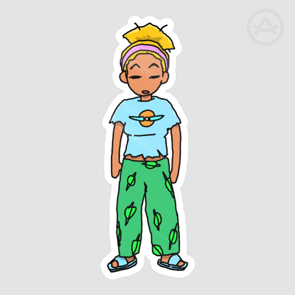 (MATTE) Alicia Locks in jammies Sticker