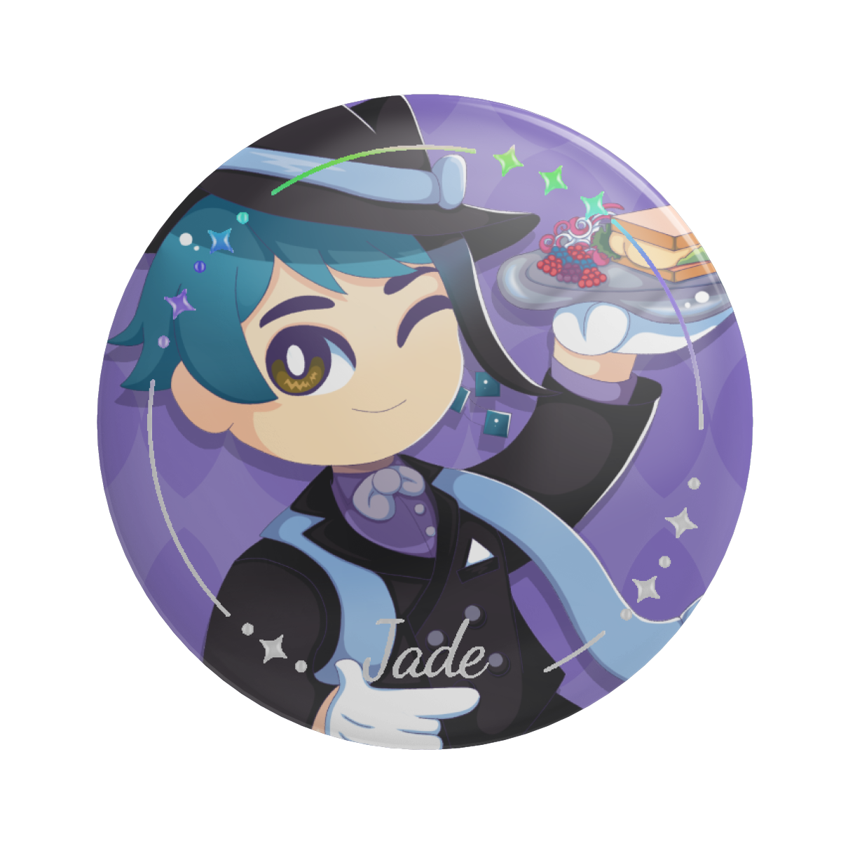 Jade Leech Foil Round Badge