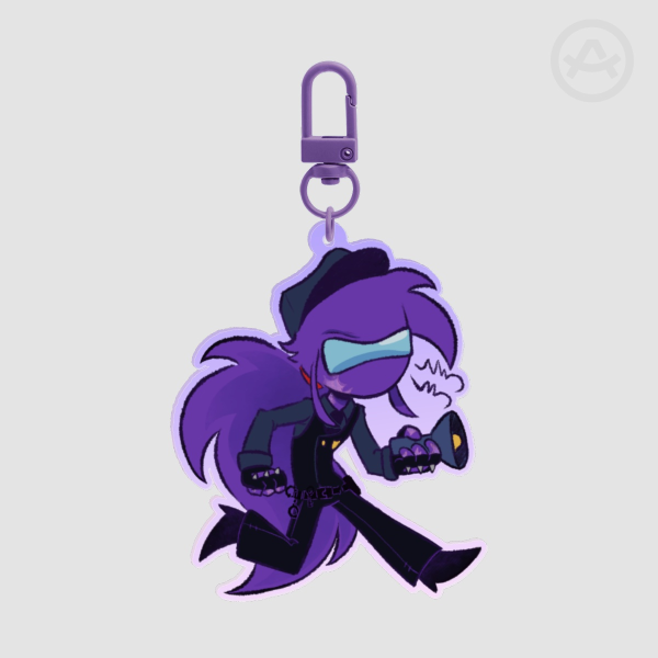 Among us show - Purple Clear Acrylic Keychain