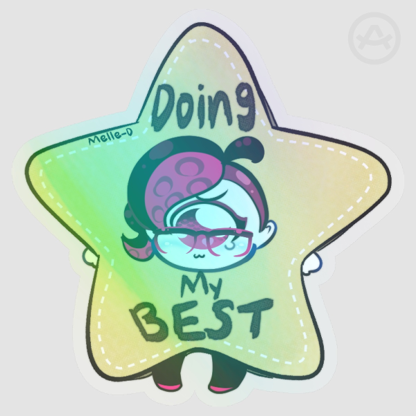 MelleD Doing my Best PET Vinyl Die Cut Stickers