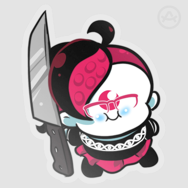 MelleD Knife PET Vinyl Die Cut Stickers