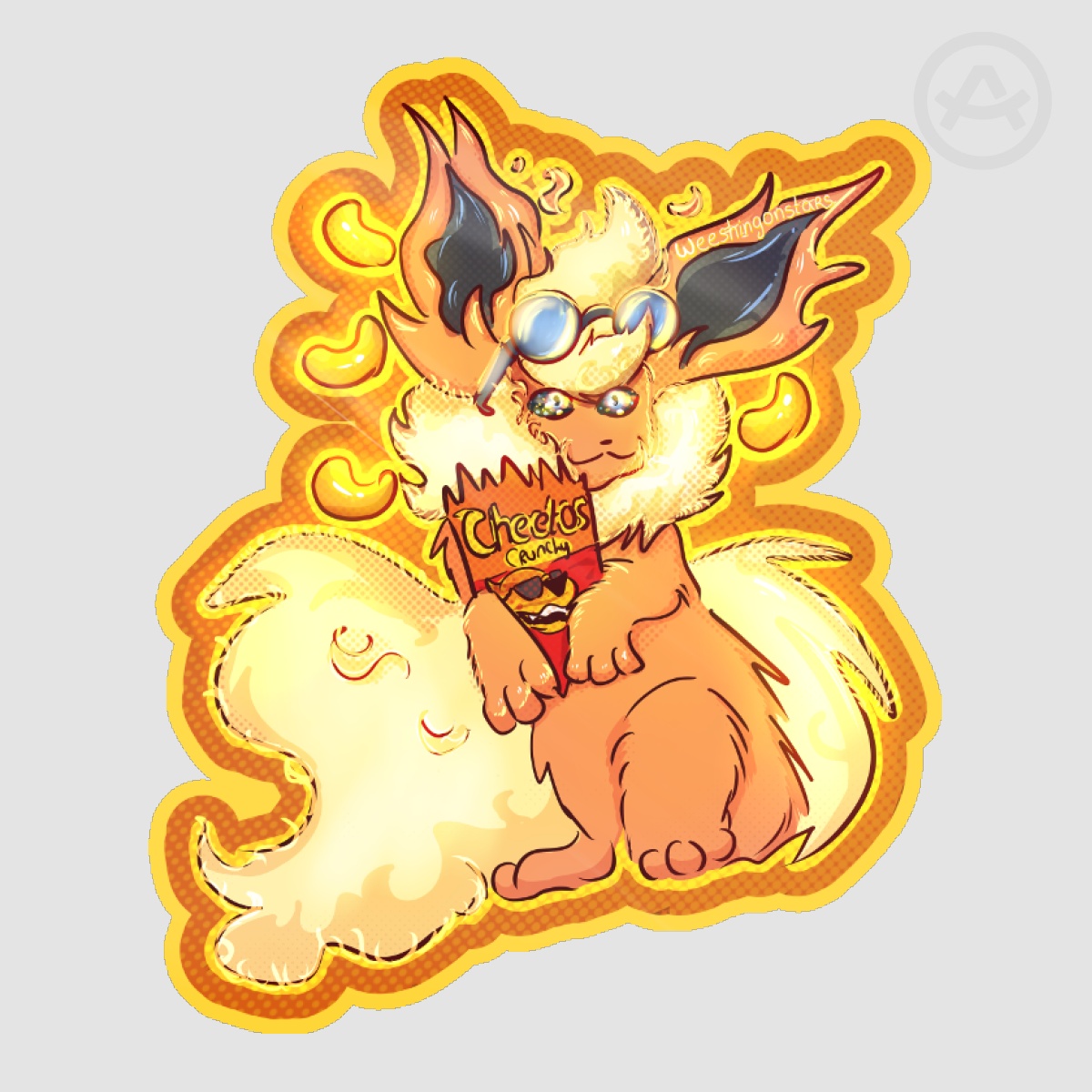 Flameon Pokemon Sticker