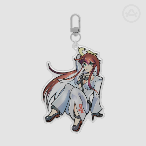 Jack-O Valentine Epoxy Clear Acrylic Keychain