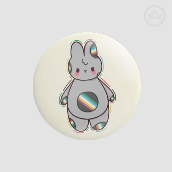 Disability Pride Bunny Round Badge