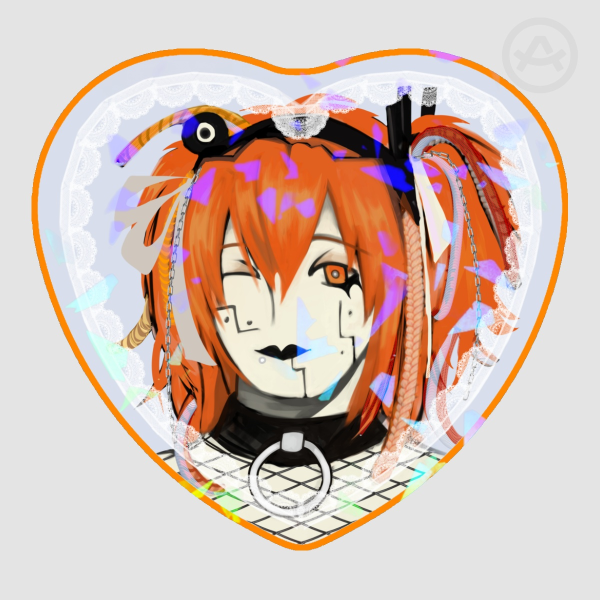 Heart shaped Adachi Rei sticker