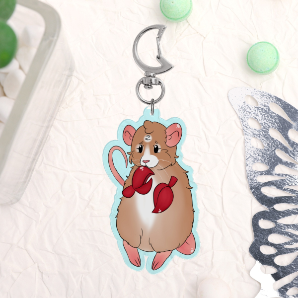 Cancer Rat Keychain