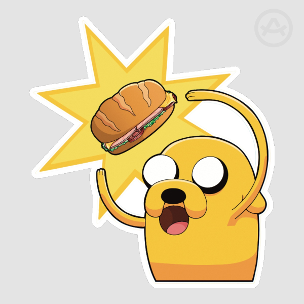 Jake the Dog 🥪🐕 -  Die Cut Stickers - 2.5 x 2.5
