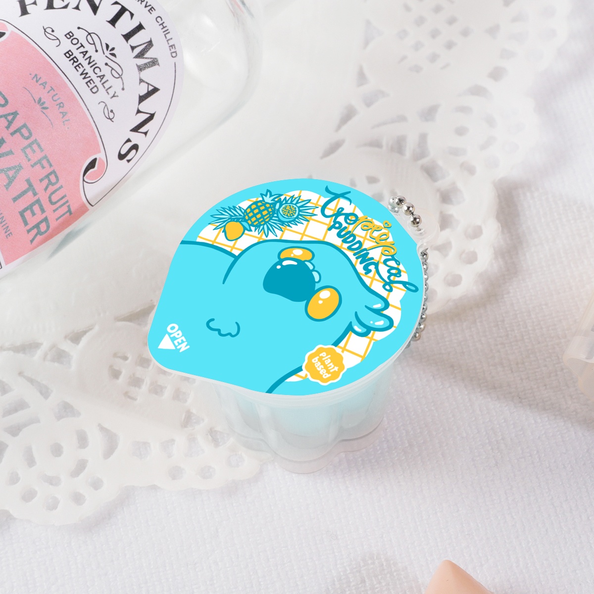 Squishy Pudding Jelly Keychain "Tropical"