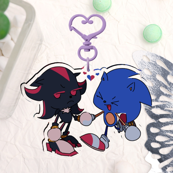 SONIC THE HEDGEHOG | Sonadow Double-Sided Acrylic Charm Clear