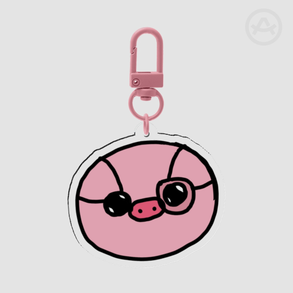Waddles Clear Acrylic Keychain
