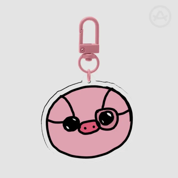 Waddles Clear Acrylic Keychain