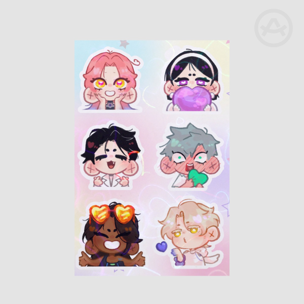 ALNST Heart sticker sheet