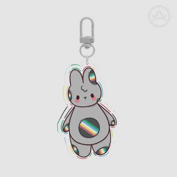 Disability Pride Bunny Acrylic Keychain