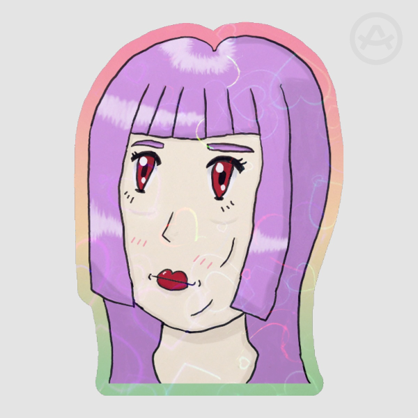 Heart Holo Lys Sticker