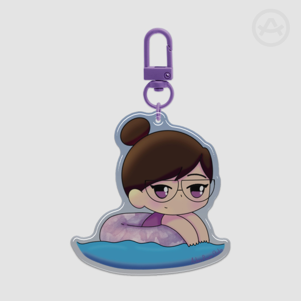 Aubrey Swimming Keychain