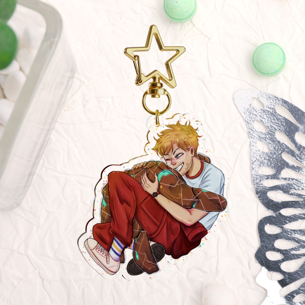 Rocky Grace Save The Stars Glitter Acrylic Keychains
