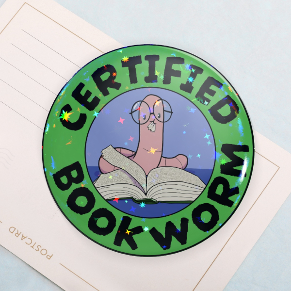 Certified Bookworm Pin