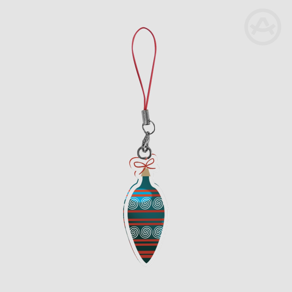 Celtic Christmas Spiral ornament Acrylic Keychain/Charm