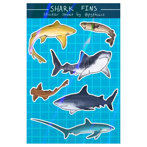 Shark Fins - Sticker Sheet